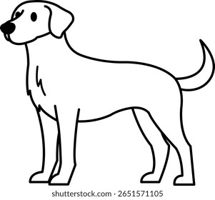 ilustração em preto e branco de um Labrador Retriever