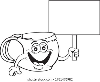 Black and white illustration of a man holding shuffleboard equipment.