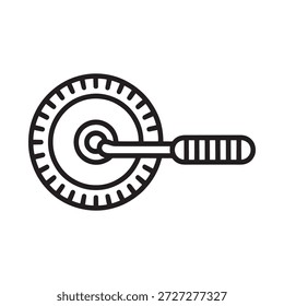Black and white illustration of a mechanical timer or clockwork device