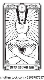 black and white illustration of mind body spirit can be used for design elements sign or for tattoo designs, logo design