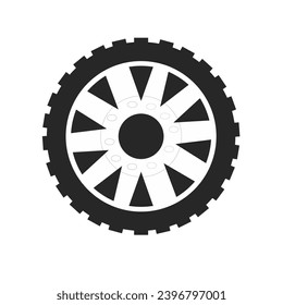 black and white illustration of motorbike tires
