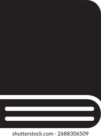 Black and white illustration of a notebook or reading book