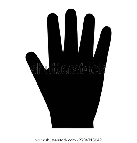 A black and white illustration of an open hand with five distinct fingers.