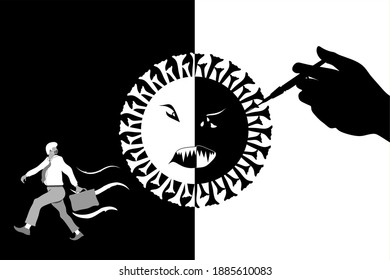 Black White Illustration Paradox Series Stock Vector (Royalty Free ...