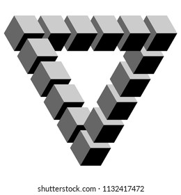 black and white illustration of phenomenal optical illusion