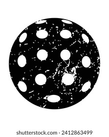 a black and white illustration of a polka dot ball