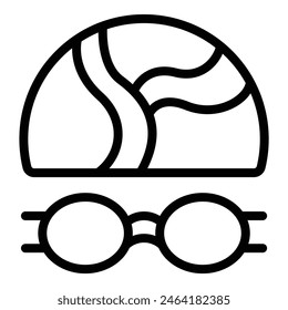 Black and white illustration of retro round glasses and a motorcycle helmet icon