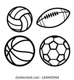 black and white illustration of a sports ball