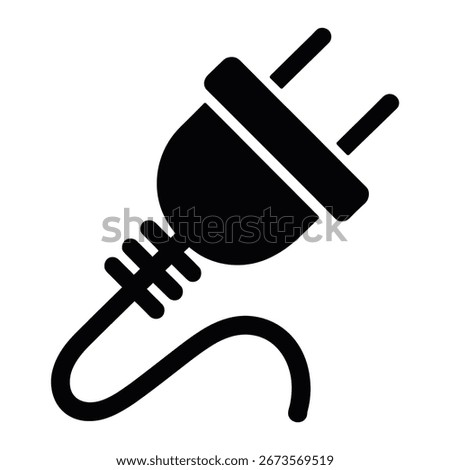 Black and White Illustration of a Standard Two Prong Electrical Plug for Power Supply and Connectivity Solutions across Diverse Electronic Devices