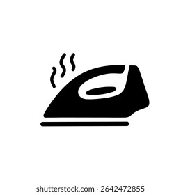 Ilustração a preto e branco de um ferro de vapor