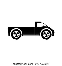 Black and white illustration of a truck