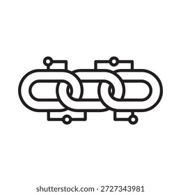uma ilustração em preto e branco de duas cadeias ligadas