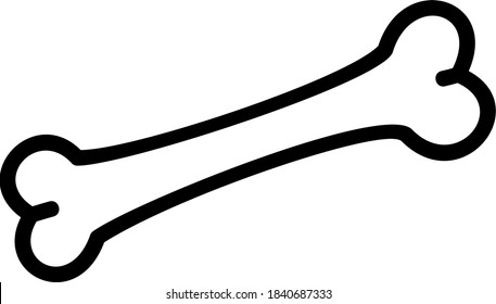 Black and white image of bones that are often used as symbols of favorite food and dog games.