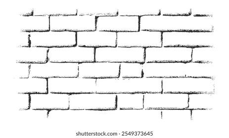 Una Imagen en blanco y negro de una pared de ladrillo con una textura angustiada.