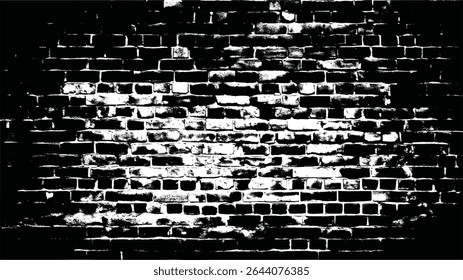 Una Imagen en blanco y negro con una textura de pared de ladrillo, creando un efecto de fondo grunge y angustiado