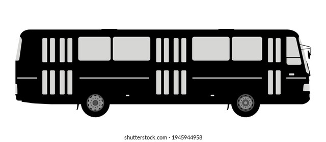 Imagen en blanco y negro del autobús.