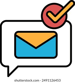 A black and white image of a check mark on a white background