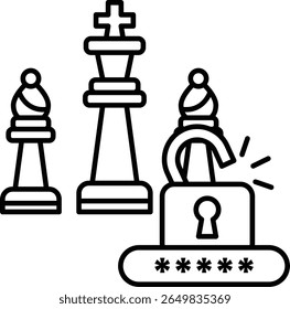 A black and white image of a chess game with a king, a pawn, and a knight. The knight is on the right side of the image, and the pawn is on the left side