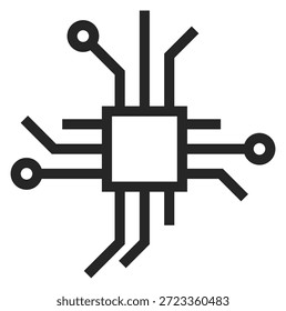 Una Imagen en blanco y negro de una placa de circuitos con muchos Pequeños puntos negros