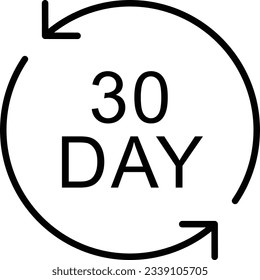 a black and white image of a clock with the words 30 day