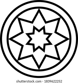 Black and white image of decoration which is usually made of iron or aluminum which is used to decorate a door or fence from a house to make it more beautiful