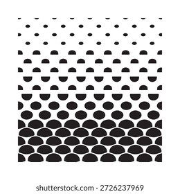 Una Imagen de puntos en blanco y negro en un patrón de degradado
