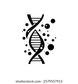 A Black and White Image of a Double - Stranded Dna Symbol.