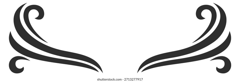 A imagem em preto-e-branco apresenta um design de onda estilizado que é curvo