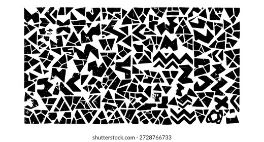 A black and white image featuring a diverse array of hand-drawn icons, including hearts, stars, arrows, and more
