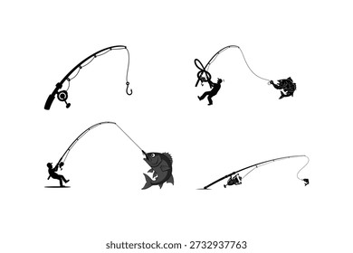 Una Imagen en blanco y negro con siluetas de personas parasailing en diferentes acrobacias y posiciones