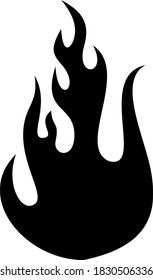 Black and white image of fire. The image of fire is often used as a symbol that shows the spirit, because fire in life is usually used to burn something.