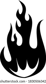 Black and white image of fire. The image of fire is often used as a symbol that shows the spirit, because fire in life is usually used to burn something.