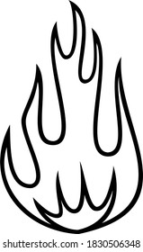 Black and white image of fire. The image of fire is often used as a symbol that shows the spirit, because fire in life is usually used to burn something.