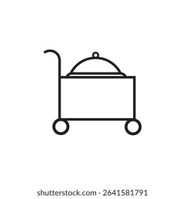 A black and white image of a food cart