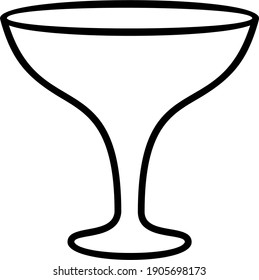 Black and white image of glasses used at banquets or parties