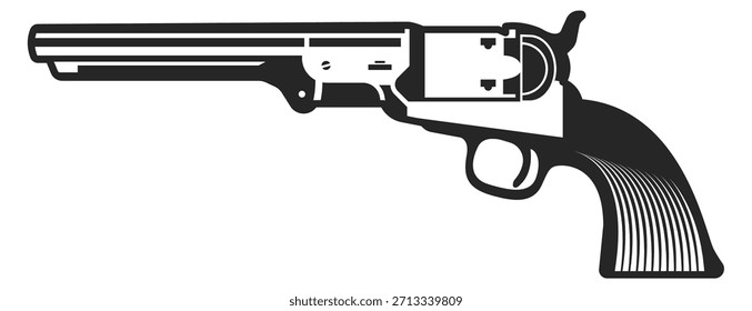 Ein Schwarz-Weiß-Bild einer Waffe