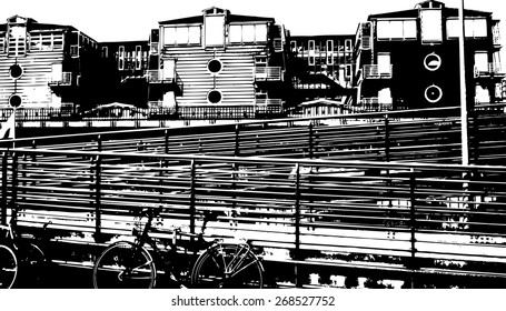 Black and White image of Hamburg 