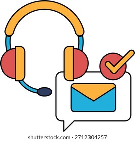 Una Imagen en blanco y negro de un auricular y una marca de verificación con una burbuja de voz debajo. La burbuja del discurso dice: "Es importante no solo escribir lo que está en la Imagen, sino también escribir el concepto
