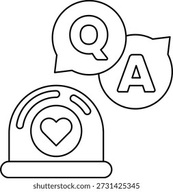 A black and white image of a heart and a question mark. The heart is on the left side of the image and the question mark is on the right side. Concept of curiosity and wonder