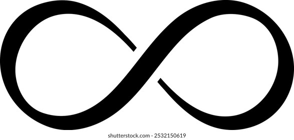 The black and white image of an infinity symbol is simple and elegant