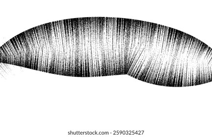 A black and white image of a lip with a white background