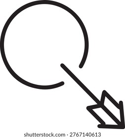 A black and white image of a magnifying glass
