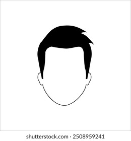 Una Imagen en blanco y negro de la silueta de la cara de un hombre Ilustración de Arte vectorial