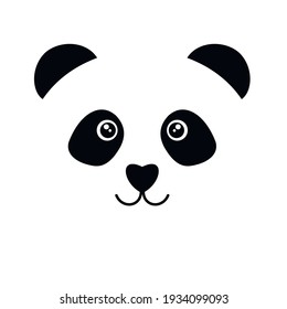 Black White Image Panda Stock Vector (Royalty Free) 1934099093 ...