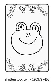 Black and white image of a ready frog