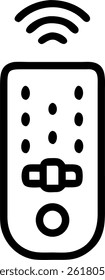 A black and white image of a remote control
