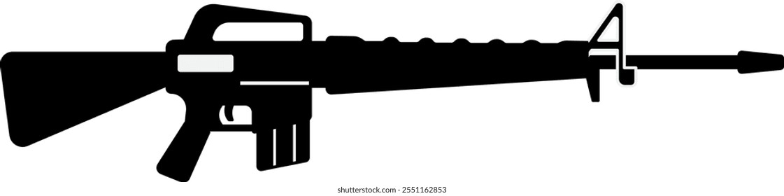 Una Imagen en blanco y negro de un rifle