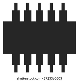 Imagem em preto e branco de uma fileira de fios em preto e branco