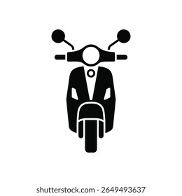 Una Imagen en blanco y negro de un scooter