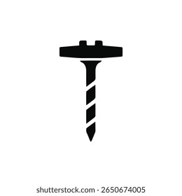 Una Imagen en blanco y negro de un tornillo
